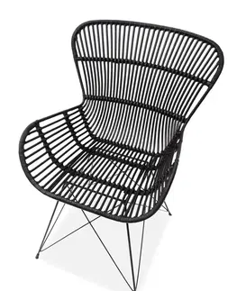 Jedálenské stoličky a kreslá Jedálenské kreslo K335 Halmar Čierna