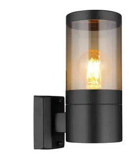 Vonkajšie moderné svietidlá Nástenná lampa Xeloo 32014BS 60W Čierna K1
