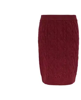 Skirts Pletená sukňa, červená