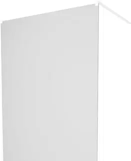 Sprchové dvere MEXEN/S - KIOTO samostatne stojaca sprchová zástena 120 x 200 cm, dekor jinovatka 8 mm, biela 800-120-002-20-30