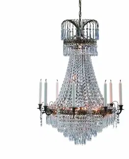 Lustre Markslöjd Veľkolepý sviečkový visiaci luster Läckö 66 cm