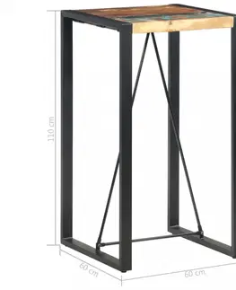 Barové stoličky Barový stôl hnedá / čierna Dekorhome 140x70x110 cm