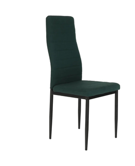 Jedálenské stoličky KONDELA Coleta Nova jedálenská stolička smaragdová / čierna