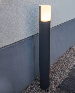 Osvetlenie príjazdovej cesty LUTEC LED chodníková lampa Cyra, otočná hlava lampy
