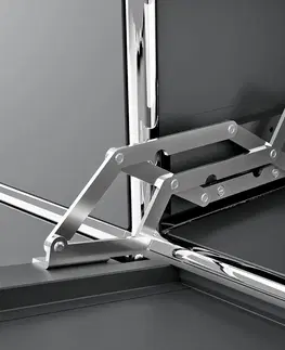 Dressers Kovová komoda »CN3« s premiestniteľnými výklopnými priečinkami, sivá