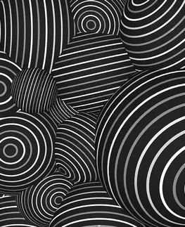 Čiernobiele tapety Tapeta čiernobiele guličky