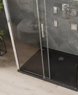 Vane MEXEN/S - OMEGA sprchovací kút 3-stenný 130x100 cm, transparent, chróm + vanička vrátane sifónu 825-130-100-01-00-3s-4070