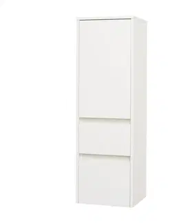 Kúpeľňový nábytok MEREO - Opto kúpeľňová skrinka vysoká 125 cm, pravé otváranie, biela CN914P