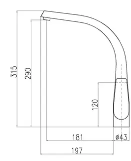 Vodovodné batérie SLEZAK-RAV SLEZAK-RAV - Vodovodné batérie drezová, Farba: chróm, Rozmer: 1/2 &#39;&#39; V819.5