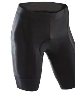 nohavice Pánske šortky bez trakov RC500 na cestnú cykloturistiku čierne