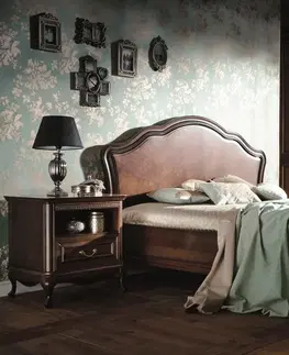 Postele TARANKO Verona V-A 180 rustikálna manželská posteľ hnedá / slonovinová