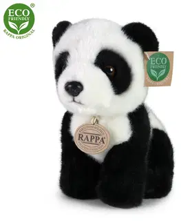 Plyšové hračky RAPPA - Plyšová panda sediaci 18 cm ECO-FRIENDLY