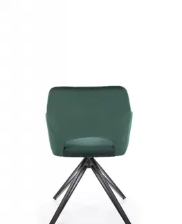 Stoličky Otočné jedálenské kreslo K535 Halmar Zelená
