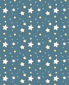 Detské tapety Tapeta vesmírne hviezdičky s modrým pozadím