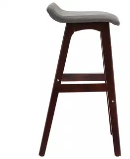 Barové stoličky Barová stolička látka / buk Dekorhome Svetlosivá