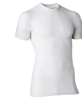 ragby Pánske spodné termotričko na futbal Keepdry 500 s krátkymi rukávmi biele