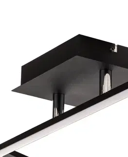 Stropné svietidlá Lindby Lindby Kasen stropné LED svetlo, čierna