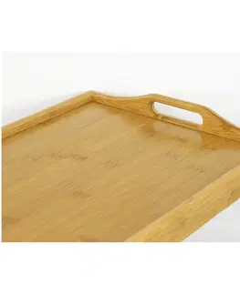 Podnosy a tácky Bambusový podnos do postele, 50 x 30 x 22 cm