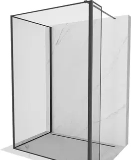 Sprchové dvere MEXEN/S - Kyoto Sprchová zástena WALK-IN 120 x 120 x 30 cm, čierny vzor, čierna 800-120-120-221-70-70-030