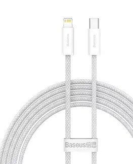 Dáta príslušenstvo Baseus rýchlo nabíjací dátový kábel USB-C/Lightning 2 m, biely 57983110067