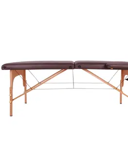 Masážne stoly a stoličky Masážne lehátko inSPORTline Taisage 2-dielne drevené šedá