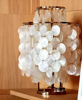 Lampy na nočný stolík Verpan VERPAN Fun 2TM – perleťová stolná lampa, mosadz