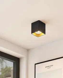 Bodové svetlá Arcchio Arcchio Zaki stropné LED, hranaté, čierne