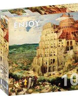 1000 dielikov Enjoy Puzzle Pieter Bruegel: The Tower of Babel 1000 Enjoy