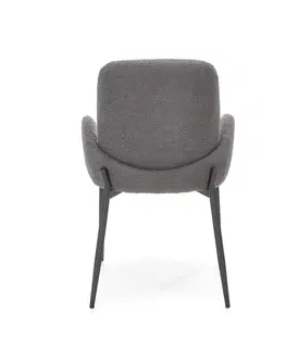 Jedálenské stoličky HALMAR K477 jedálenská stolička sivá / čierna