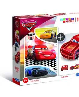 Hračky puzzle CLEMENTONI - Puzzle model 104+3D Cars