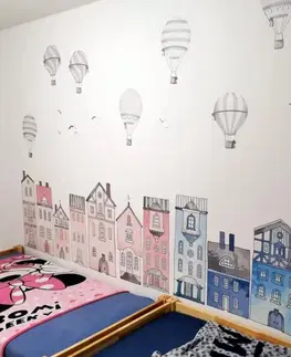 Nálepky na stenu Sivé balóny - samolepky do detskej izby