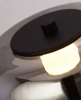 Stojacie lampy Searchlight Stojacia LED lampa Frisbee so skleneným tienidlom