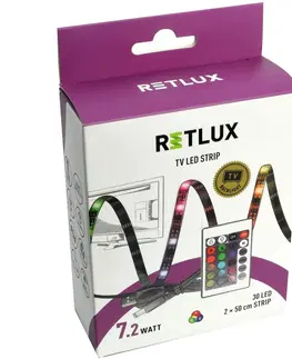 Svietidlá Retlux RLS 102 LED pásik s USB konektorom RGB, 2 x 50 m