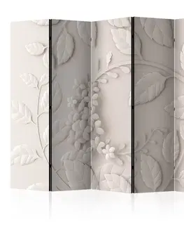 Paravány Paraván Paper Flowers (Cream) Dekorhome 135x172 cm (3-dielny)