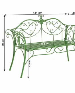 Záhradné lavice Záhradná lavička, zelená, ETELIA