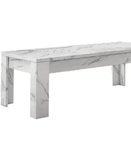 Konferenčné stolíky s úložným priestorom Konferenčný stolík Carrara mramor biela