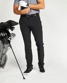 nohavice Pánske golfové nohavice WW 500 čierne