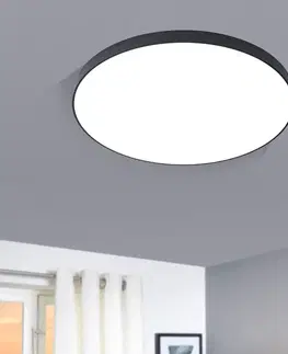 Stropné svietidlá EGLO Stropné LED svetlo Zubieta-A, čierna, Ø 60 cm