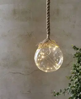 Vnútorné dekoratívne svietidlá STAR TRADING Dekoračné LED svietidlo Jutta, guľa Ø 15 cm