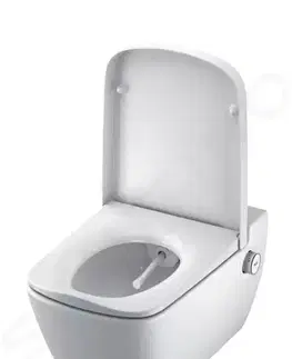 Záchody GEBERIT - Duofix Modul na závesné WC s tlačidlom Sigma01, lesklý chróm + Tece One - sprchovacia toaleta a doska, Rimless, SoftClose 111.300.00.5 NT2