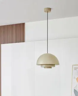 Závesné svietidlá Lucande Závesné svietidlo Lucande Nymara LED, béžová