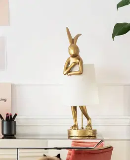 Stolové lampy KARE KARE Animal Rabbit stolná lampa zlatá/biela