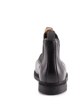 obuv Detská jazdecká obuv 160 Warm - perká čierna