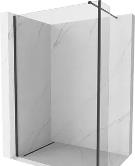 Sprchové dvere MEXEN/S - Kyoto Sprchová zástena WALK-IN 110 x 30 cm, transparent, čierna 800-110-212-70-00-030
