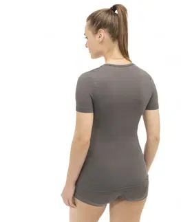Pánske tričká Unisex termo tričko Brubeck s krátkým rukávem Grey - M