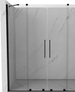 Sprchovacie kúty MEXEN/S - Velar Duo posuvné sprchové dvere 170, transparent, czarne 871-170-000-02-70