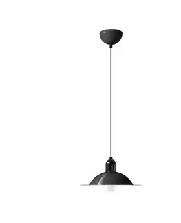 Závesné svietidlá Stilnovo Stilnovo Lampiatta LED svietidlo, Ø 28 cm, čierna