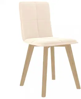 Jedálenské stoličky a kreslá Jedálenská stolička 2 ks látka / buk Dekorhome Horčicová