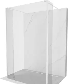 Sprchové dvere MEXEN/S - Kyoto Sprchová zástena WALK-IN voľne stojaca 90 x 30 x 30 cm, transparent, biela 800-090-030-222-20-00-030