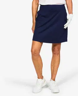 golf Dámska golfová šortková sukňa WW 500 tmavomodrá